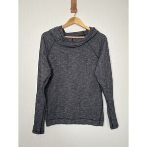 Lululemon Healthy Heart Pullover Heathered Black White Hooded Pullover Size 10